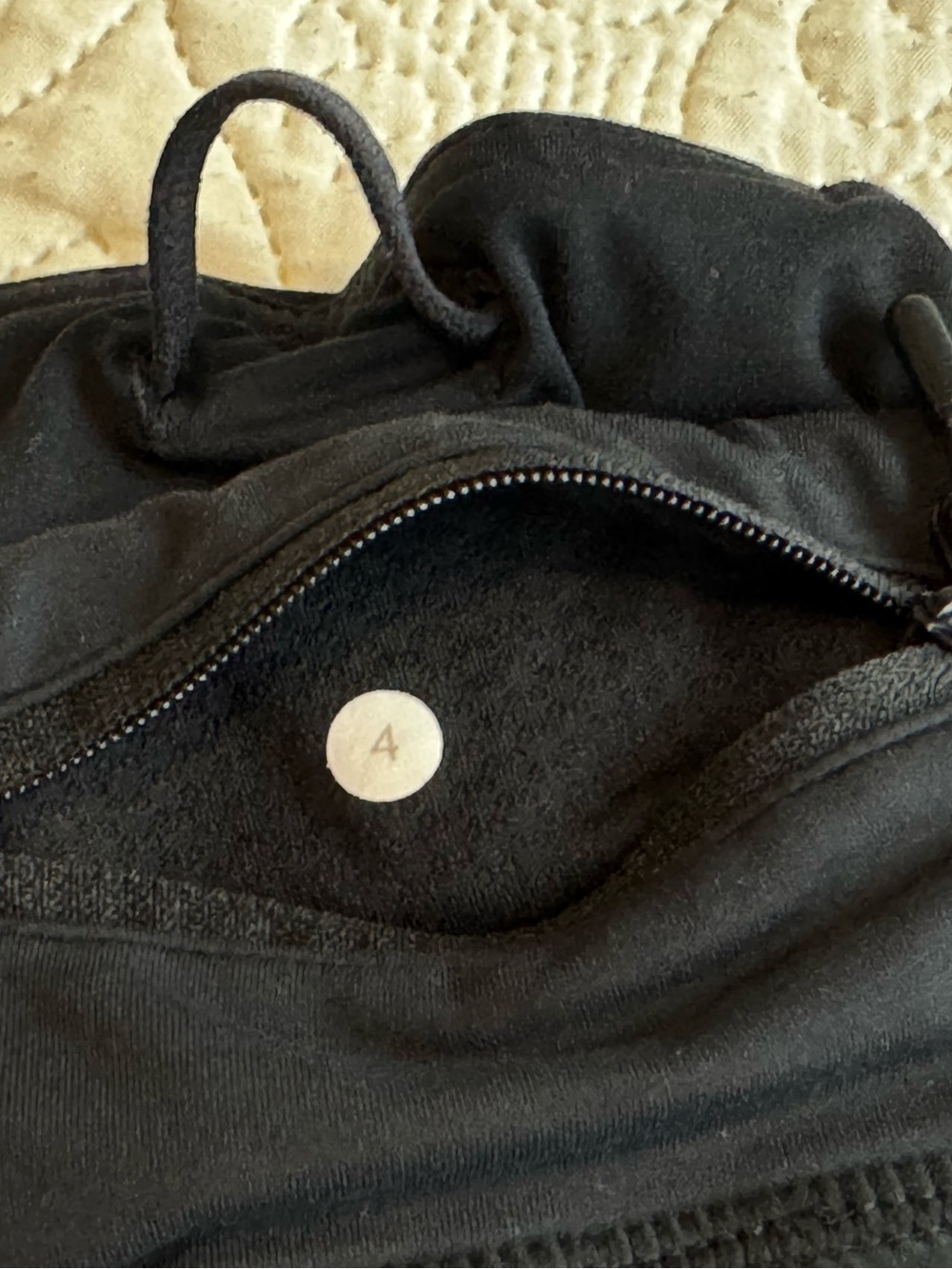 Lululemon Black Running Shorts Size 4 • Low Rise • Zip Pocket - Picture 4 of 5